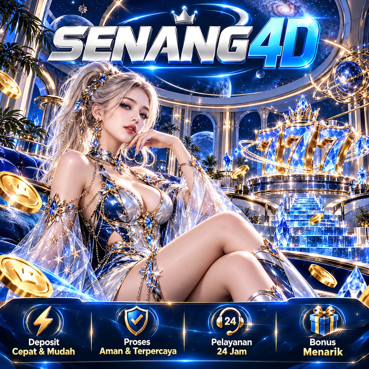 Banner SENANG4D khusus autosenang4d.pages.dev, rasio persegi 1:1